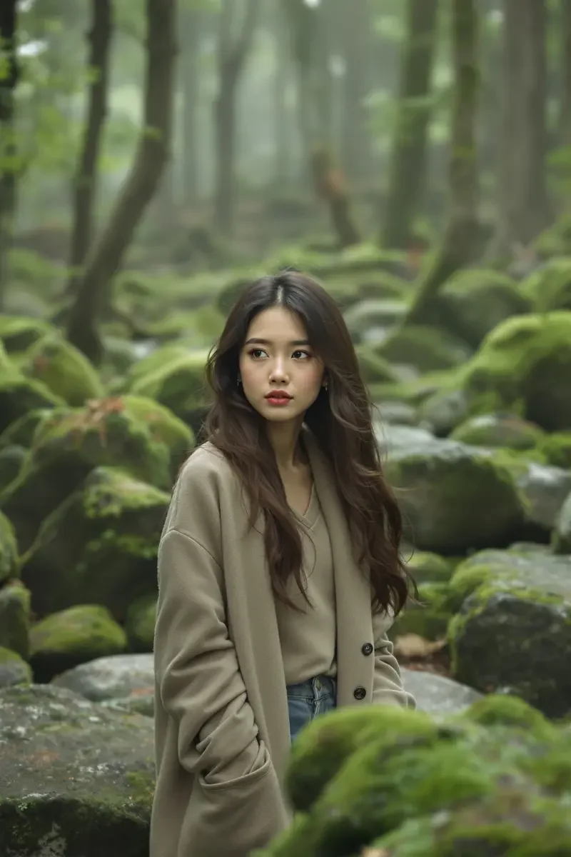 苔藓与鹿 美女直播 清新写真